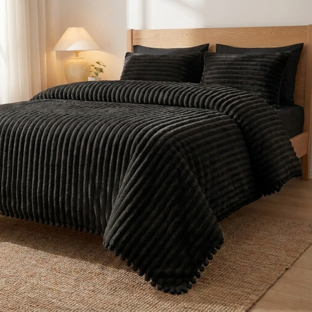 Cozyie Ribbed Channel Comforter.