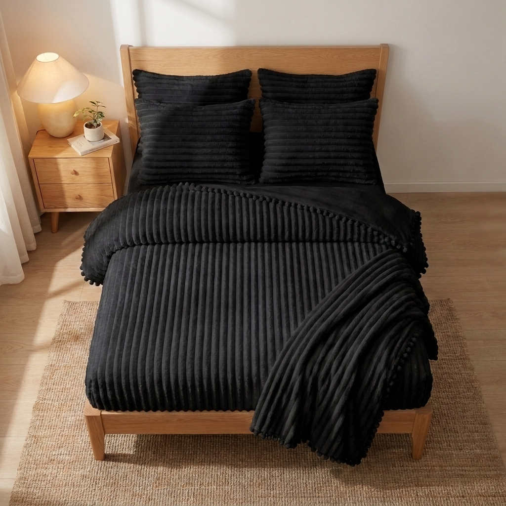 Cozyie Ribbed Channel Comforter.