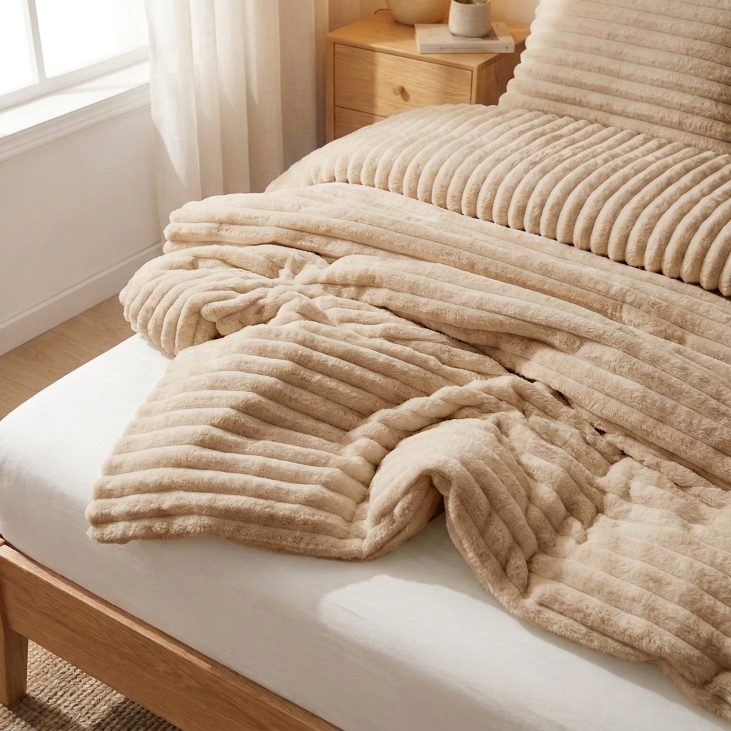 Cozyie Ribbed Channel Comforter.