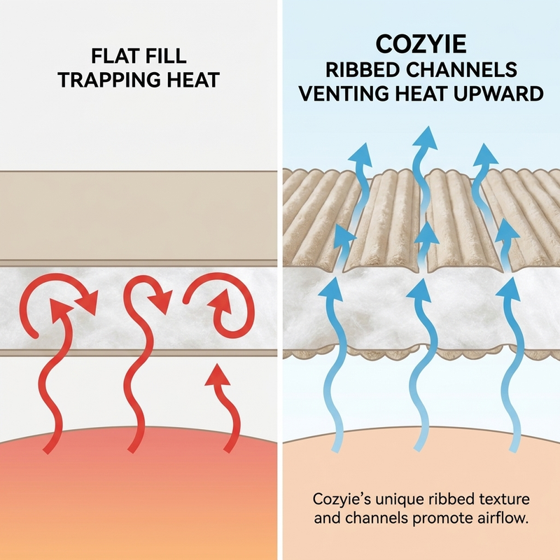 Why cooling from below never worked. The heat is trapped above.